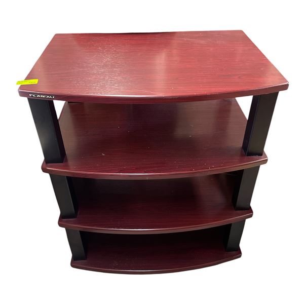 Solid Wood Red & Black A/V & TV Component Stand