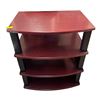 Image 1 : Solid Wood Red & Black A/V & TV Component Stand