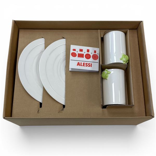 2 New Il Caffe Alessi Espresso Sets - 2 Cups and Saucers per Set  - New in Box
