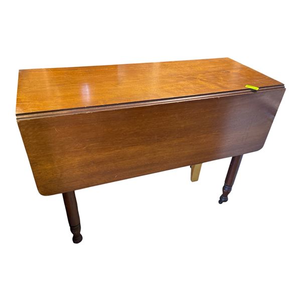 Vintage Drop Side Solid Wood Dining Table on Casters - 42x42x30"