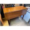 Image 2 : Vintage Drop Side Solid Wood Dining Table on Casters - 42x42x30"
