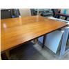 Image 3 : Vintage Drop Side Solid Wood Dining Table on Casters - 42x42x30"