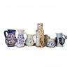 Image 1 : Shelf - Vintage Jugs and Pitchers - Quite a few Westerwald salt-glazed stoneware jugs