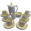 Image 1 : 1950s Branksome Ceramics England "Graceline" Tea Set - Teapot, Cream, Sugar and 6 Cups with Saucers