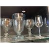 Image 3 : 6pc - Glass Vase, Oversized Goblets & Wine Glass