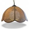Image 2 : Vintage Swag Lamp with Glass Globe & 18" Woven Shade