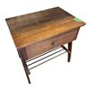 Image 1 : Mid-Century Modern Side Table with Drawer - 20" x 14" x 20" tall