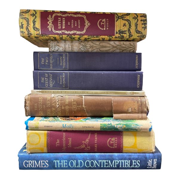 9 Vintage Books  * Featuring a 1946 "Little Women" by Louisa May Alcott - (Majority of the books are