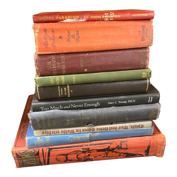 10 Vintage Books  * Featuring a 1st Edition "Too Much is Never Enough" by Mary L. Trump - (Majority