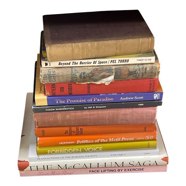 12 Vintage Books  * Featuring  "Politics of the Meiji Press" by J. Huffman  - (Majority of the books