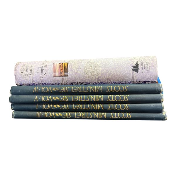 5  Vintage Books  * Featuring Circa 1880 "The Scots Minstrelsie" - (Majority of the books are hardco