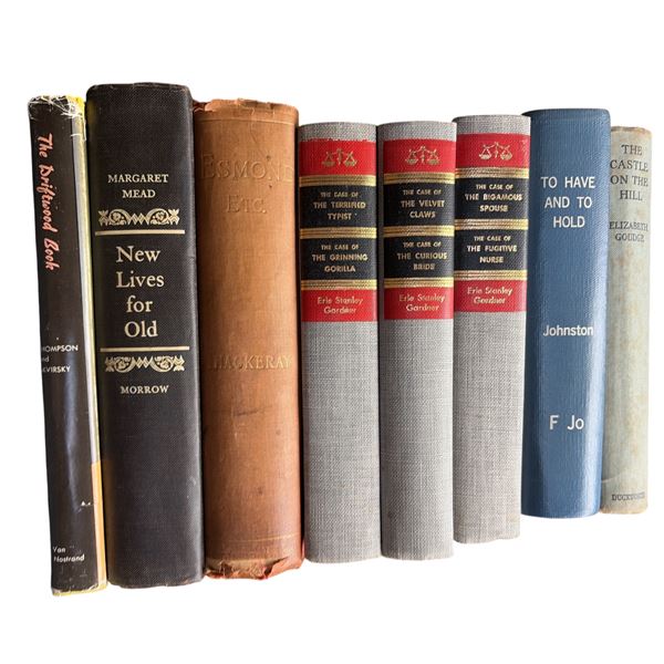 8 Vintage Books  * Featuring a 1st Edition 1942  "The Castle on the Hill" by Elizabeth Goudge  - (Ma