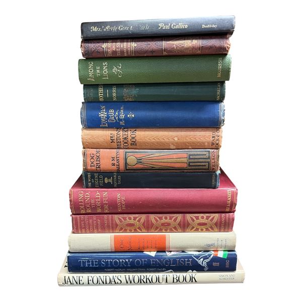 12 Assorted Vintage Books - Majority are Hardcovers