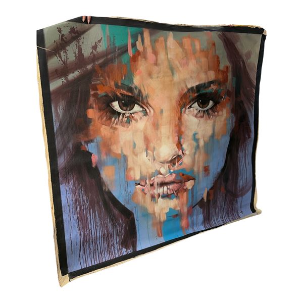 "Rana" by A. Ronny (1997) - Original 63" x 63"  Expressionistic Portraiture Painting
