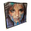 Image 1 : "Rana" by A. Ronny (1997) - Original 63" x 63"  Expressionistic Portraiture Painting