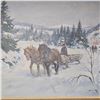 Image 2 : Oil on Canvas Painting of Horse Drawn Cart by John Magalo