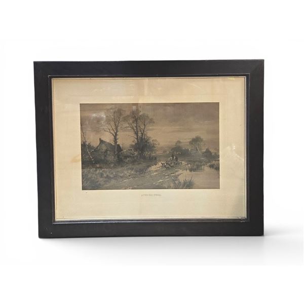 Framed Print Backed by Wood - "After The Storm" by C.W. Faulkner & CO. - 27x22"