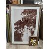 Image 2 : 5 pc - Framed Photograph of Snowboarder (38x28") / Winter Scene / Woman w/ Dog Portrait / Acrylic Fl