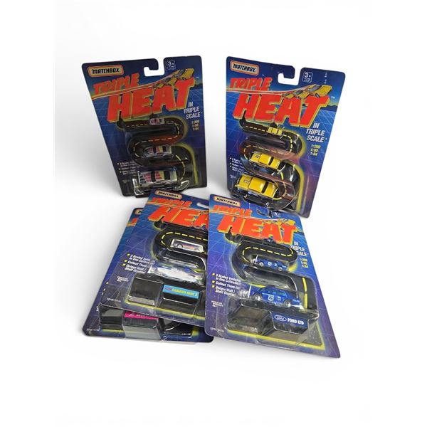 Matchbox Triple Heat Scales 1:200, 1:90 & 1:64 Ford, Camaro, Countach, Chevy & Porsche