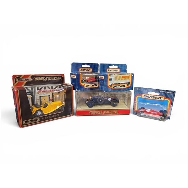 Collection of 5 Matchbox Diecast Cars: Models of Yesteryear, Grand Prix and More