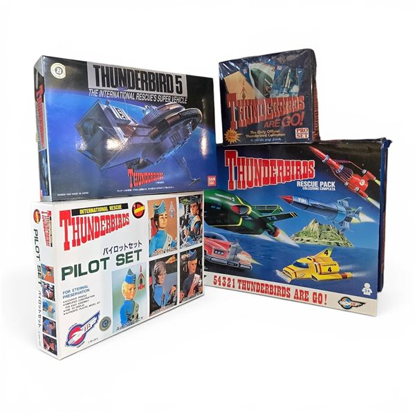 Thunderbird Collectables: Imai Pilot Set, Matchbox Rescue Pack, Pro Set Cards NIB & Bandai Model