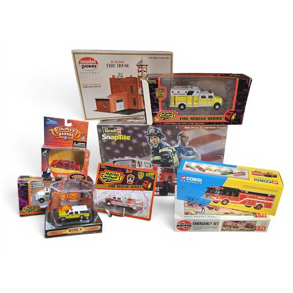 7 Assorted Diecast Cars: Bently, James Bond Aston Martins, GM Firetruck, Classic Cars and More