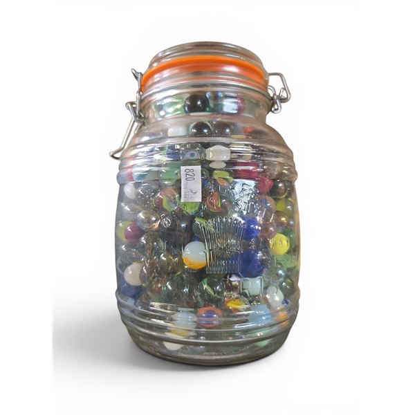 Large Jar Filled with Marbles