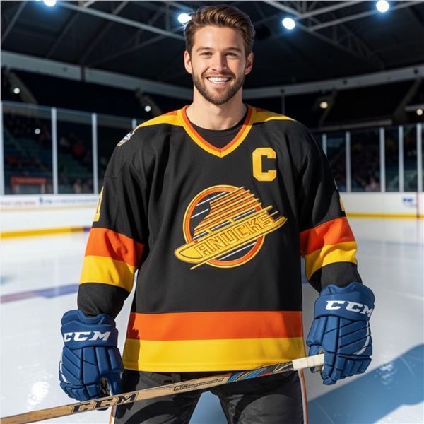 Vintage Vancouver Canucks CCM Jersey Number 5 Captains Large
