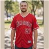 Image 1 : MLB Angels #27 Trout Majestic Jersey