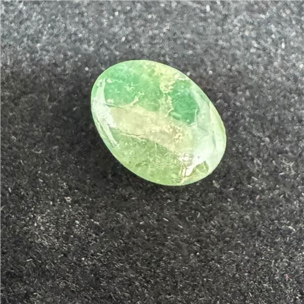 3.19 CT Natural Brazilian Emerald Gemstone - (Oval Cabochon Cut - 10.7mm x 8.2mm x 5.2mm) * Includes
