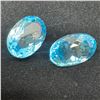 Image 1 : Pair of Natural Royal Blue Topaz Gemstones - 65.56 CTW (Oval Mixed Cut - 22.5 x 15.8 x 13.4mm each)
