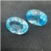 Image 2 : Pair of Natural Royal Blue Topaz Gemstones - 65.56 CTW (Oval Mixed Cut - 22.5 x 15.8 x 13.4mm each)
