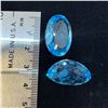 Image 3 : Pair of Natural Royal Blue Topaz Gemstones - 65.56 CTW (Oval Mixed Cut - 22.5 x 15.8 x 13.4mm each)