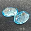 Image 4 : Pair of Natural Royal Blue Topaz Gemstones - 65.56 CTW (Oval Mixed Cut - 22.5 x 15.8 x 13.4mm each)
