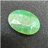 Image 1 : 7.65 CT Natural Zambian Emerald Gemstone -  (Oval Mixed Cut - 16.6mm x 12.6mm x 5.7mm) * Includes Ge