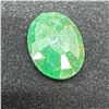 Image 2 : 7.65 CT Natural Zambian Emerald Gemstone -  (Oval Mixed Cut - 16.6mm x 12.6mm x 5.7mm) * Includes Ge