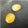 Image 1 : Pair of Natural Kashmir Yellow Sapphire Gemstones - 8.68 CTW - Brownish Yellow (Oval Mixed Cut )  *