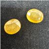 Image 2 : Pair of Natural Kashmir Yellow Sapphire Gemstones - 8.68 CTW - Brownish Yellow (Oval Mixed Cut )  *