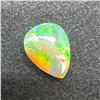 Image 1 : 3.36 CT Natural Welo Black Opal Gemstone -  (Polished Pear Cabochon - 13.64mm x 10.46mm x 5.87mm ) *