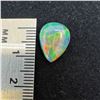 Image 3 : 3.36 CT Natural Welo Black Opal Gemstone -  (Polished Pear Cabochon - 13.64mm x 10.46mm x 5.87mm ) *