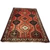 Image 1 : Shiraz Area Rug Traditional Nomadic Geometric Pattern in Deep Red (106" x 80")