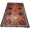 Image 2 : Shiraz Area Rug Traditional Nomadic Geometric Pattern in Deep Red (106" x 80")
