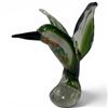 Image 1 : Art Glass Humming Bird Sculpture  - 6" x 7" x 7" tall