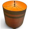 Image 3 : Classic Mid-Century Modern Lamp with Striped Drum Shade - Total Height is 32" with a 7" diameter bas