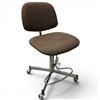 Image 1 : Vintage Office Task Chair with Brown Fabric Upholstery