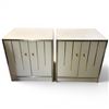 Image 1 : Pair of Vintage 2 Door End Table/Night Stands (shelves inside) Each measures 16" deep x 20" wide x 2