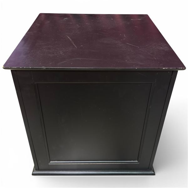 Brown Wood Storage Cube with Removable Top (20" x 20" x 20")