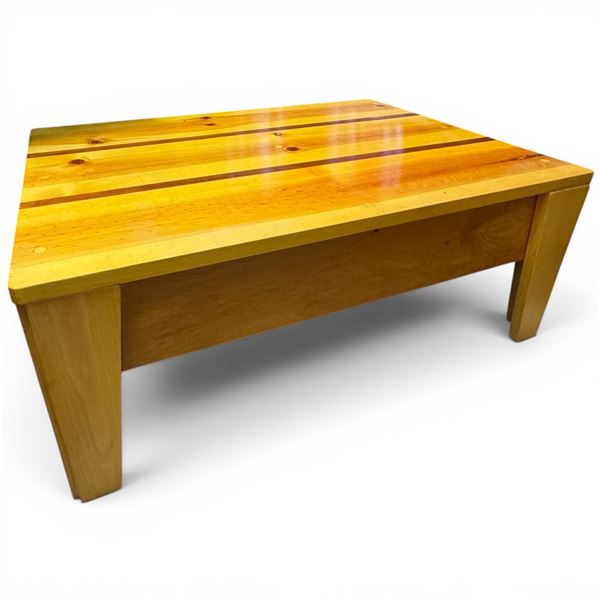 Solid Pine Coffee Table with Solid Legs (23" x 32" x 13" tall)