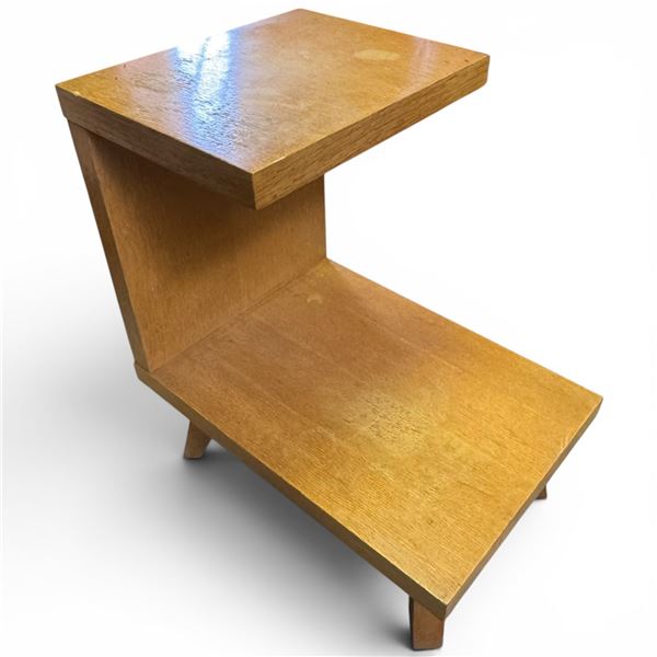 Mid-Century Modern Step End Side Table (13.5" x 20" x 22" tall)