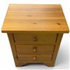 Image 2 : Solid Pine 3 Drawer Night Stand/End Table (18" deep x 22" wide x 27" tall)